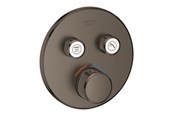 Dusj- og monteringstilbehør - Grohe Grohtherm SmartControl Thermostat for installation with two valves, brushed hard graphite - 29119AL0