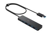 USB-hub - Anker 4-Port Ultra Slim USB3.0 Data Hub - Black USB-hub - USB 3.0 - 4 porter - Svart - A7516016