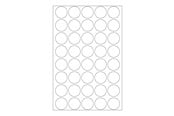 Emballasjematerialer - HERMA sealing label - 19 mm diameter - transparent - polyester (pack of 640) - 2257