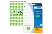 Papir, Fotopapir & Etiketter - HERMA 2215 Multi-purpose labels / colour dots Ø 8 mm round green permanent adhesion for hand lettering - 2215