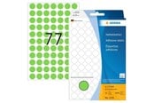 Papir, Fotopapir & Etiketter - HERMA 2235 Multi-purpose labels / colour dots Ø 13 mm round green permanent adhesion for hand lettering - 2235