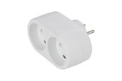 Switch - Gripo Socket with 2 outlets and earth White - 5709119075125