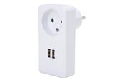 Switch - Gripo Socket with 2 USB ports 3,5A, White - 5709119075118