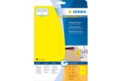 Papir, Fotopapir & Etiketter - HERMA Coloured labels A4 105 x 148 mm yellow removable - 4561