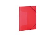 Mapper & Ordrebrett - HERMA Elasticated folder A4 PP translucent red - 19504