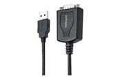 Nettverksadapter - StarTech.com 3ft (1m) USB to Serial Cable with COM Port Retention DB9 Male RS232 to USB Converter - 1P3FPC-USB-SERIAL