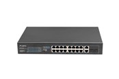 Switch/splitter - Lanberg RSFE-16P-2C-250 - switch - 16 ports - unmanaged - rack-mountable - RSFE-16P-2C-250