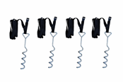 Trampoline - ASG trampoline storm protection set - 4 pcs. - ASGR1081IONE SIZE