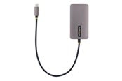Dokkingstasjon - StarTech.com USB C Video Adapter USB C to HDMI DVI VGA Adapter Up to 4K 60Hz Aluminum Multiport Video Display Adapter - 118-USBC-HDMI-VGADVI