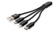 USB - DIGITUS 3-in-1 Charger Cable - DB-300160-002-S