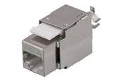 Tilbehør - Deltaco MD-119 Keystone Jack CAT6 White/Metal - MD-119