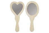 Arts & Crafts - Tilbehør - Creativ Company Decorate your Wooden Hand Mirror 2pcs. - 577160