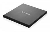 Optisk driver (DVD/BR/Floppy) - Verbatim Slimline - BDXL drive - SuperSpeed USB 3.1 Gen 1 - external - Bluray-BDRW (Brenner) - USB 3.1 - Svart - 43889