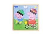 Treleker - Barbo Toys Peppa Pig - Framed Wooden Puzzle - Biking - 9006