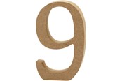 Arts & Crafts - Tilbehør - Creativ Company Number 9 MDF 13cm 1pc. - 56347