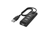 USB-hub - Hama USB Hub 4 Ports USB 2.0 480 Mbit/s On/Off Switch USB-hub - USB 3.2 - 200118