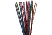 Arts & Crafts - Tilbehør - Creativ Company Chenille Glitter 24pcs. 30cmx6mm - 51648