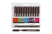 Skrive- & Tegneverktøy - Creativ Company Dark brown Jumbo markers 12pcs. - 37360