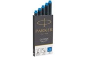 Skrive- & Tegneverktøy - Parker Fountain Pen Ink Refill Cartridges | Long | Washable Blue QUINK Ink | 5 Count - 1950383