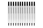 Skrive- & Tegneverktøy - Parker Rollerball Pen Ink Refills | Fine | Black QUINK Ink | 12 Count - 1950277