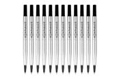 Skrive- & Tegneverktøy - Parker Rollerball Pen Refills | Medium Point | Black QUINK Ink | 12 Count - 1950278
