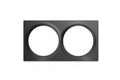 Smarthus - Fibaro Walli Line Double Cover Plate Anthracite - FG-Wx-PP-0003-8