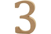 Arts & Crafts - Tilbehør - Creativ Company Number 3 MDF 13cm 1pc. - 56341