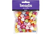 Kreative leker - Creativ Company Plastic Beads Heart 125ml - 697020