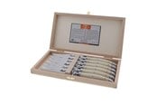 Kjøkkenredskaper - Jean Dubost Kniver hvite 2,5mm, 6 stk Laguiole - JL0060084L01017
