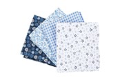 Arts & Crafts - Tilbehør - Creativ Company Patchwork Fabric Blue 45x55cm 4pcs. - 441835