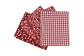 Arts & Crafts - Tilbehør - Creativ Company Patchwork Fabric Red 45x55cm 4pcs. - 441833
