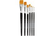 Hobbyartikler - Creativ Company Gold Line Brushes - 7 mixed - 10247