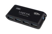 USB-hub - LogiLink USB 3.0 hub 4-port black USB-hub - USB 3.2 - 4 porter - Svart - UA0170