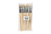 Hobbyartikler - Creativ Company Wooden brushes - Nr. 12 Short handle 12pcs. - 10612