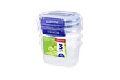 Kjøkkentilbehør - Sistema Rectangle Klip It Plus 3Pack 400ml - 881543