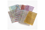 Arts & Crafts - Tilbehør - Creativ Company Stick Rhinestones Color 10 Sheets - 28303