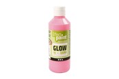 Hobbyartikler - Creativ Company Glow in the Dark Paint - Light red 250ml - 34934