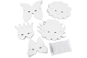 Arts & Crafts - Tilbehør - Creativ Company Fantasy masks White 100pcs. - 59261