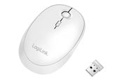 Mus - LogiLink Wireless & Bluetooth dual mouse 2.4 GHz 800/1200/1600 dpi white - Mus - Optisk - Hvit - ID0205