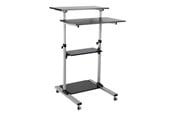 Veggmontering, AV-braketter & AV-møbler - LogiLink Sit-stand workstation height adjustable mobile 60 kg max. - Max 60 kg - recommended for - BP0070
