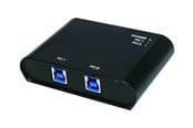 USB-hub - LogiLink 2-Port USB 3.0 sharing switch USB-hub - USB 3.2 - 2 porter - Svart - UA0216