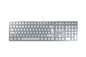 Tastatur - Cherry KC 6000 SLIM - Tastatur - Nordisk - Sølv - JK-1600PN-1