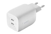Mobil - Adaptere og ladere - Belkin BoostCharge Pro Dual USB-C GaN Wall Charger with PPS 65W - White - WCH013VFWH