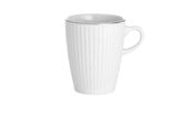 Servering & Servise - Pillivuyt Vienne plissé mug 27 cl White/Platinum - 17179
