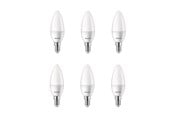 LED-lyspære - Philips LED-lyspære Kerte 4.9W/827 (40W) 6-pack E14 - 929003541136