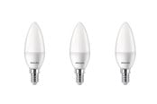 LED-lyspære - Philips LED-lyspære Candle 4.9W/827 (40W) Frosted 3-pack E14 - 929003541193
