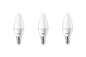 LED-lyspære - Philips LED-lyspære Candle 2.8W/827 (25W) Frosted 3-pack E14 - 929003546693