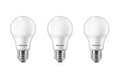 LED-lyspære - Philips LED-lyspære 8W/827 (60W) frosted 3-pack E27 - 929002306207
