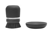 Rengjøring - brabantia - soap dispensing dish brush - polyester - dark grey - 30 26 26