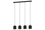 Lamper - EGLO ZARAGOZA pendant 4xE27 L925, black/gold - 900148